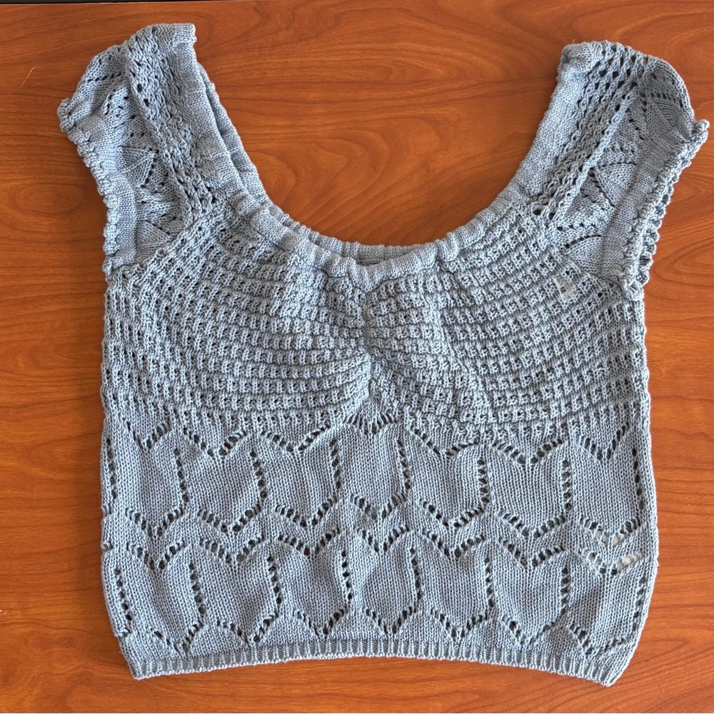 Aeropostale Blue Knit Croptop Size Medium